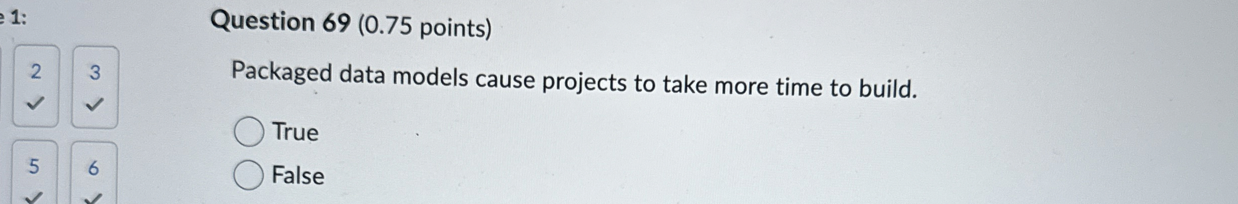 Question 6 9 ( 0 . 7 5 points ) Packaged data