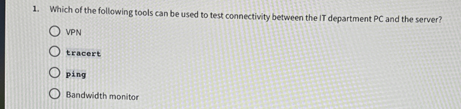 Which of the following tools can be used to test