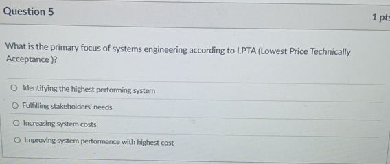 Question 5 What is the primary focus of systems