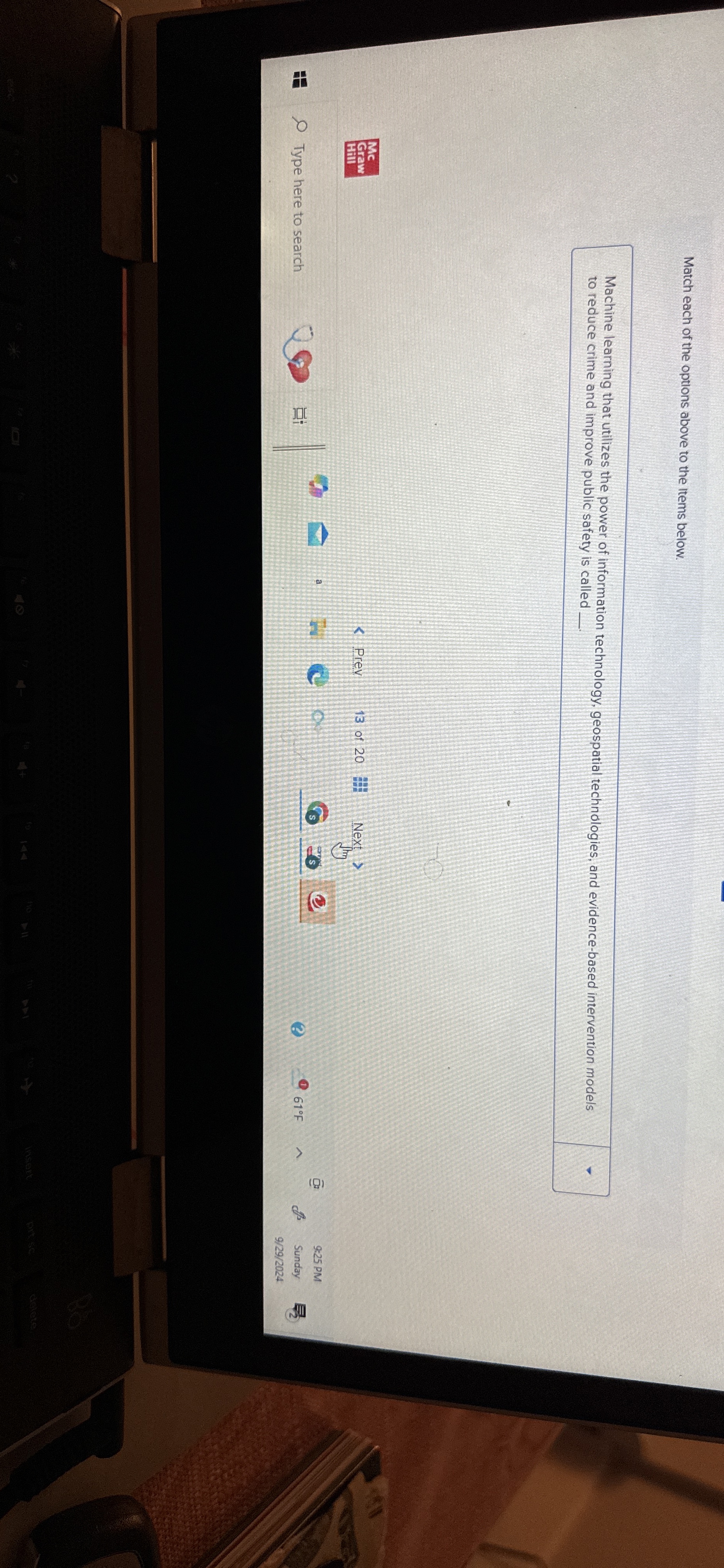 Match each of the options above to the tems