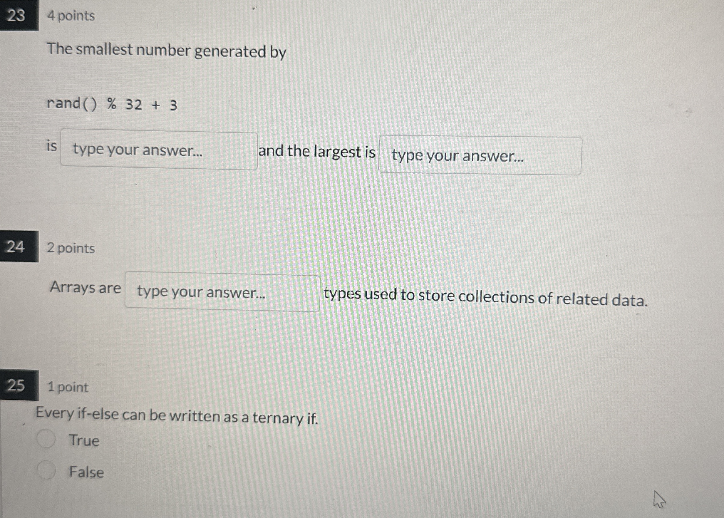2 3 4 points The smallest number generated by