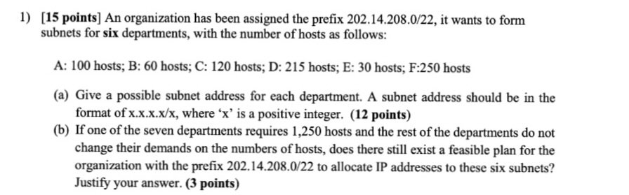 1 ) \ ( [ \ mathbf { 1 5 } \ ) points \ ( ] \ )