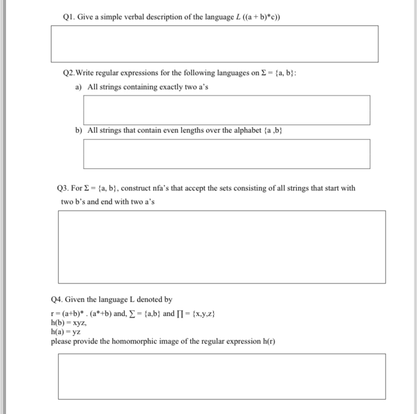 Q 1 . Give a simple verbal description of the
