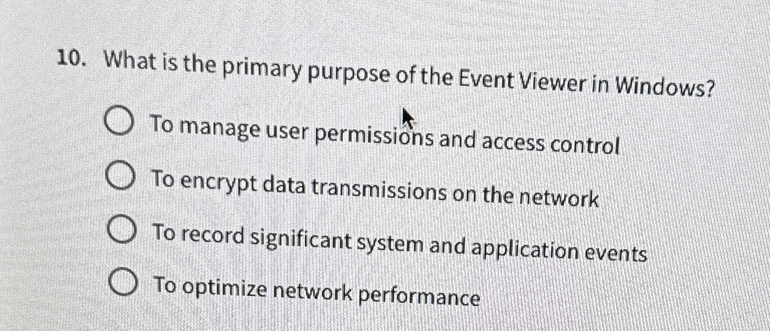 What is the primary purpose of the Event Viewer
