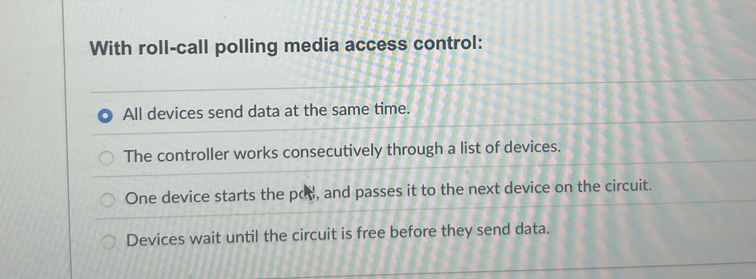 With roll - call polling media access control: