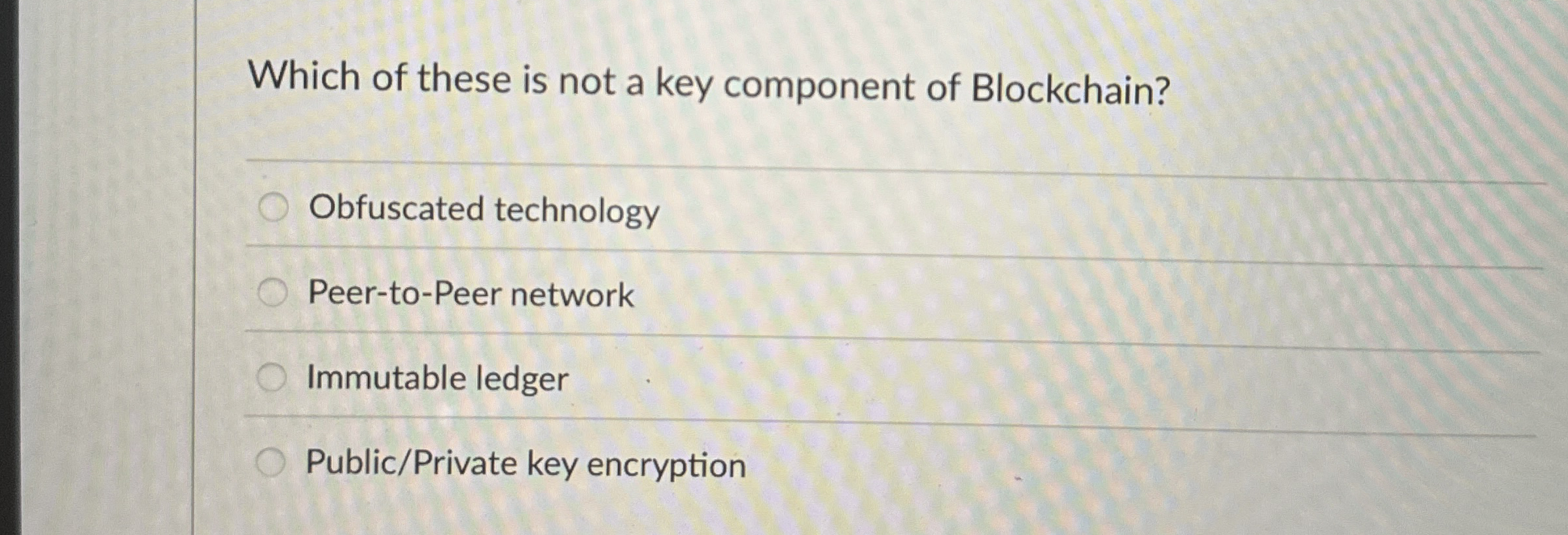 Which of these is not a key component of