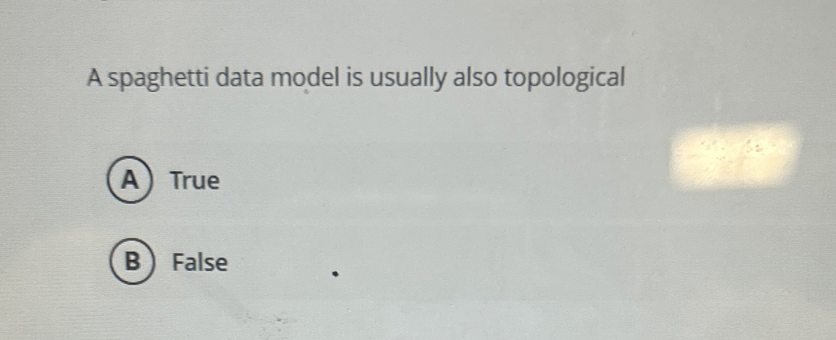 A spaghetti data model is usually also