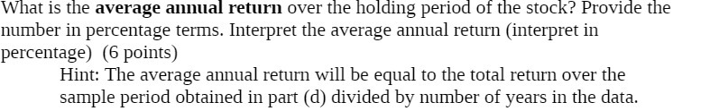 'What is the average annual return over the