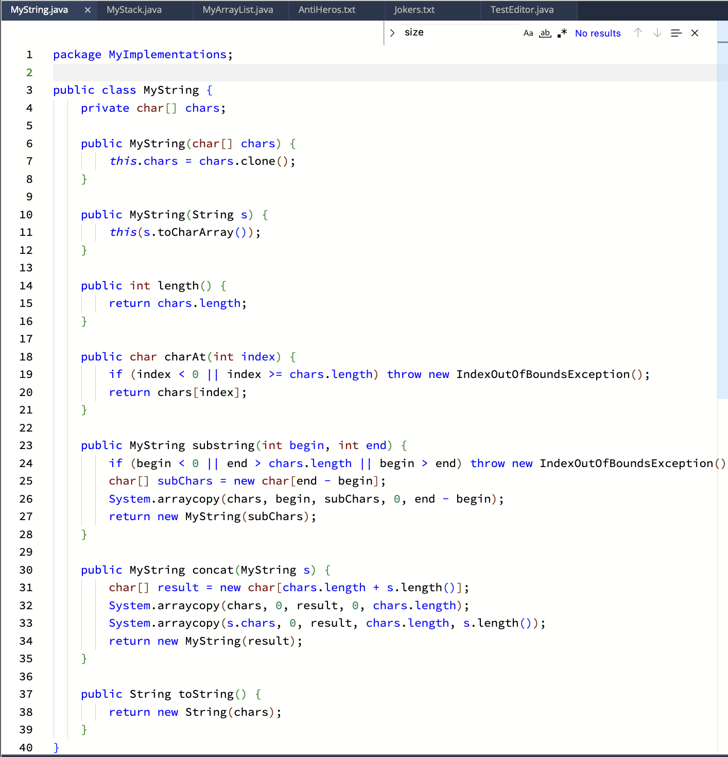 Implement the following Edit Operations insert