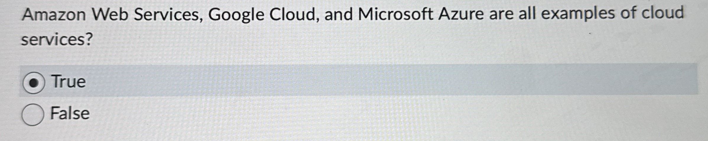 Amazon Web Services, Google Cloud, and Microsoft