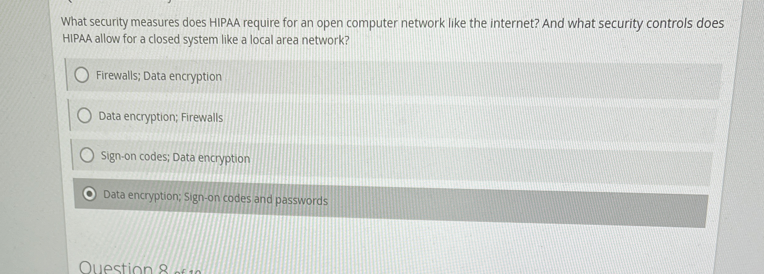 What security measures does HIPAA require for an