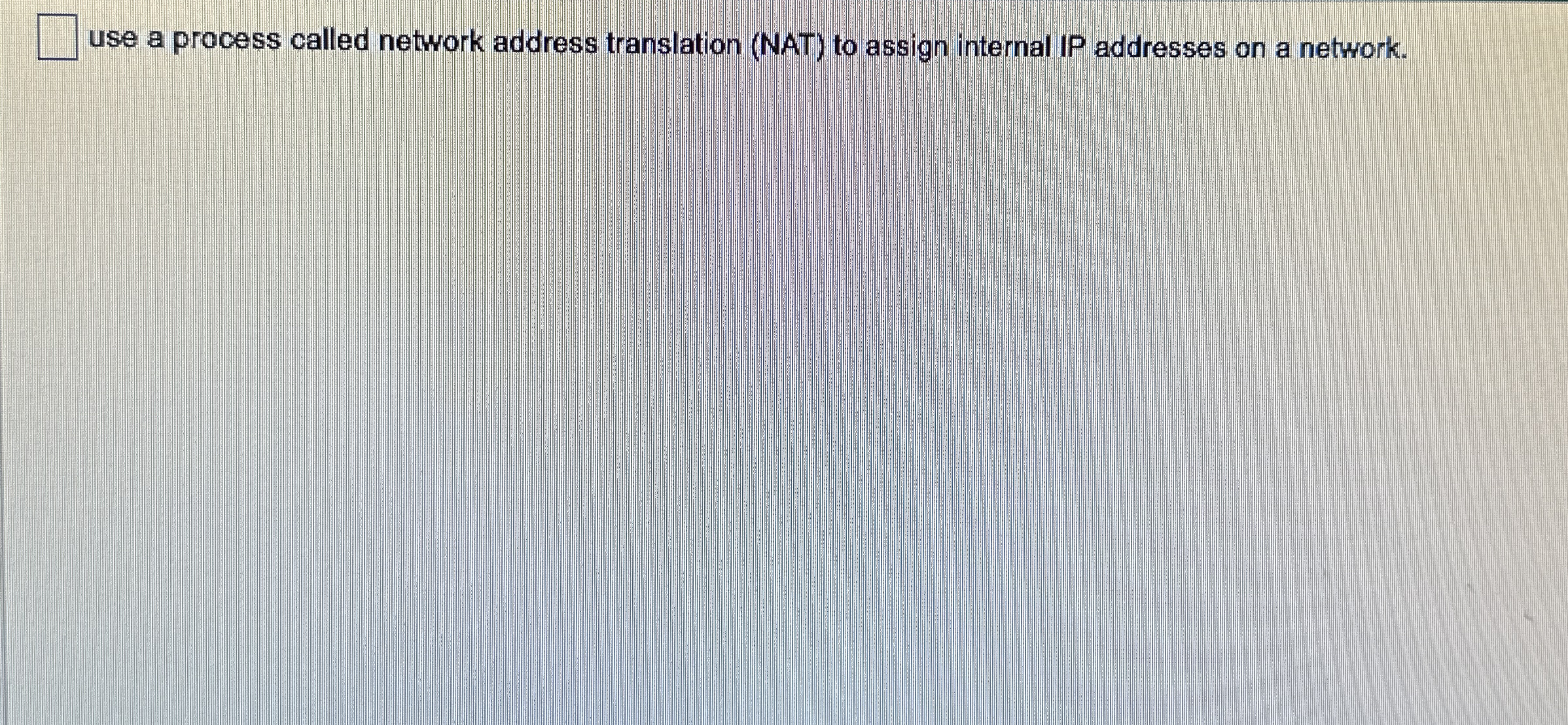 whats uses a process called network address