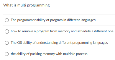 What is multi programming The programmer ability