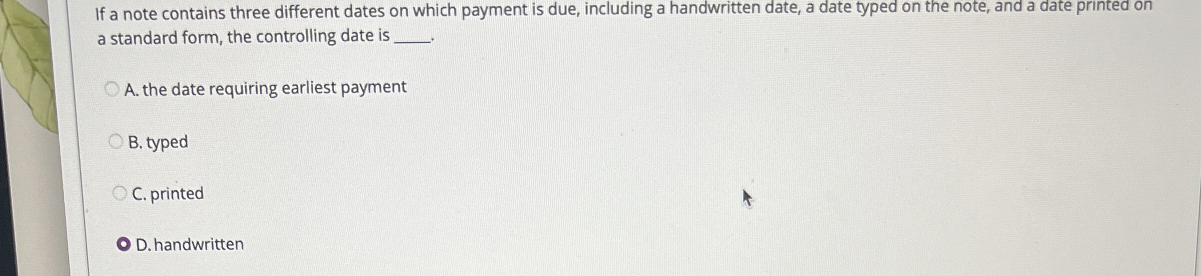 If a note contains three different dates on which