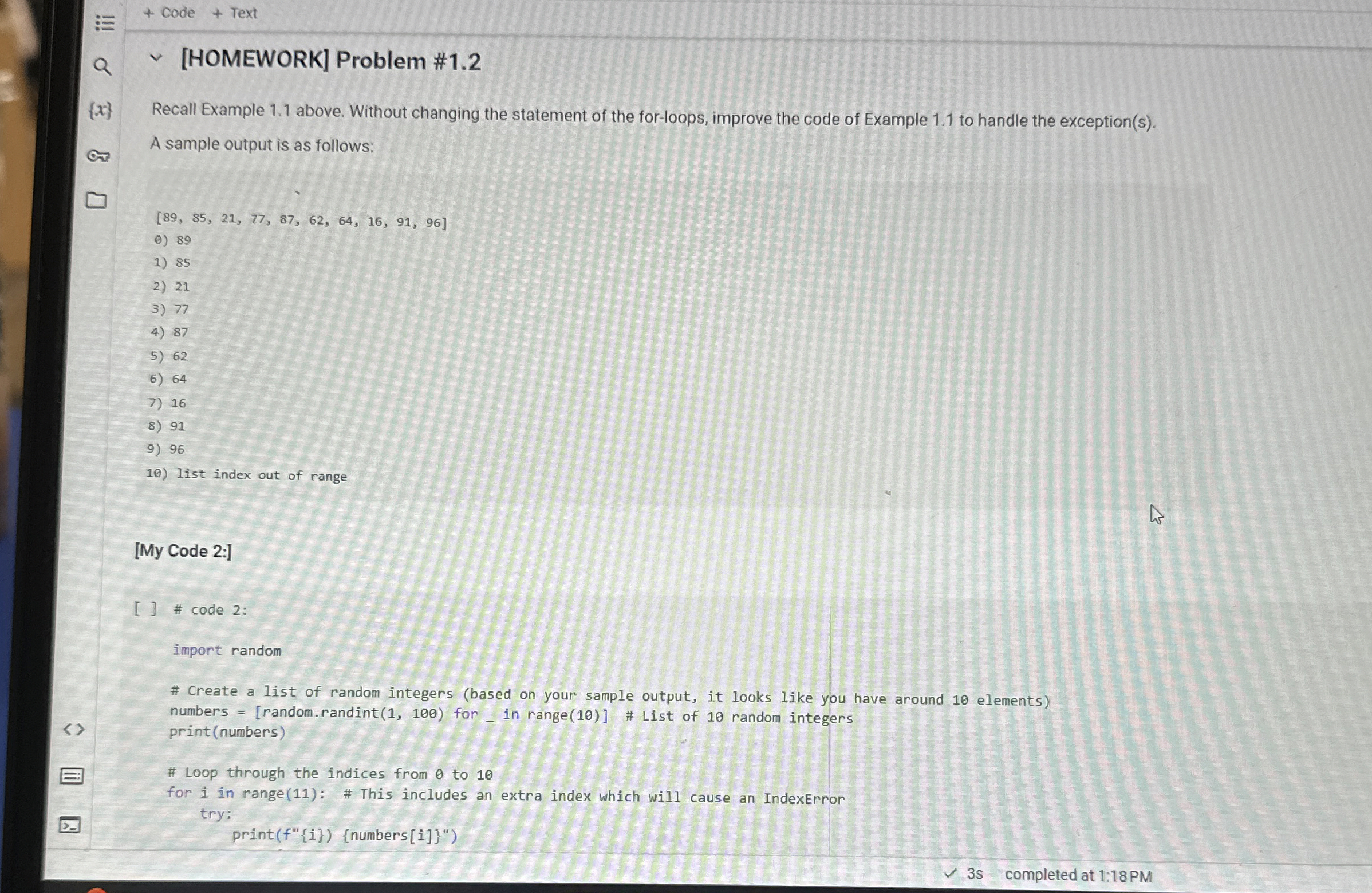 [ HOMEWORK ] Problem # 1 . 1 The raise keyword is