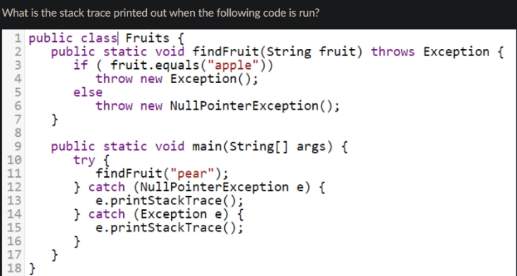 name = name;What is the stack trace printed out