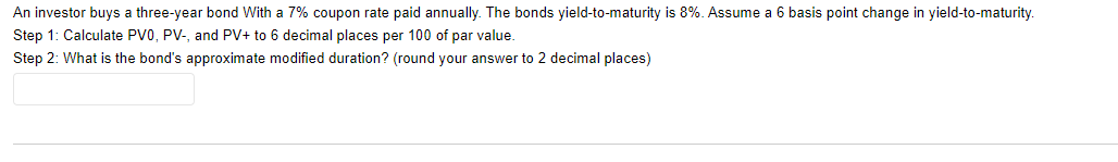 Please show work in excel An investor buys a