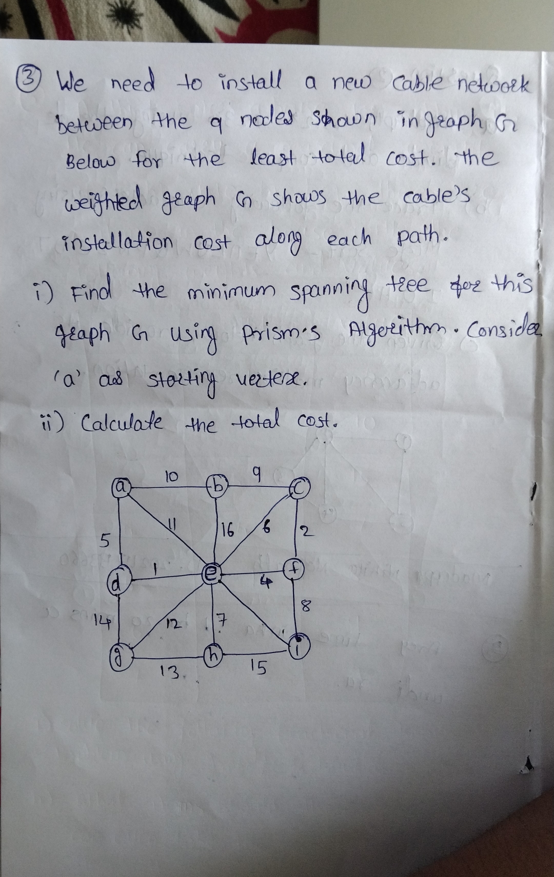 ( 3 ) We need to install a new cable network