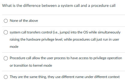 What is the difference between a system call and