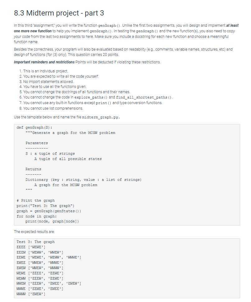 8 . 3 Midterm project - part 3 In this third