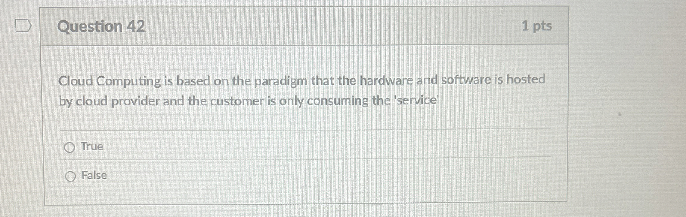 Question 4 2 Cloud Computing is based on the