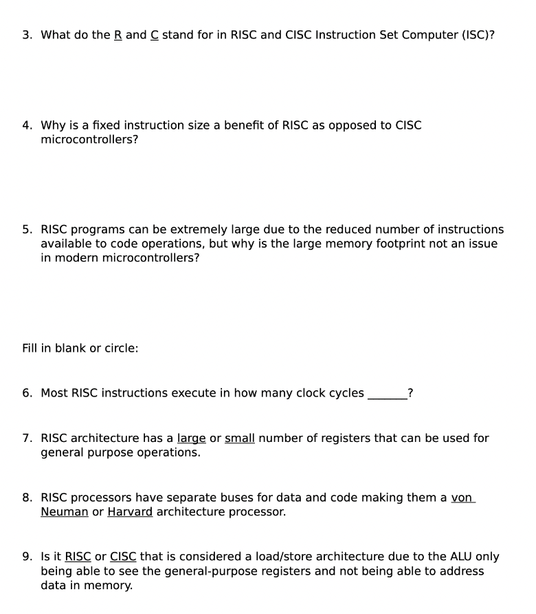 Machine and RISC ArchitectureWhat do the R ? and