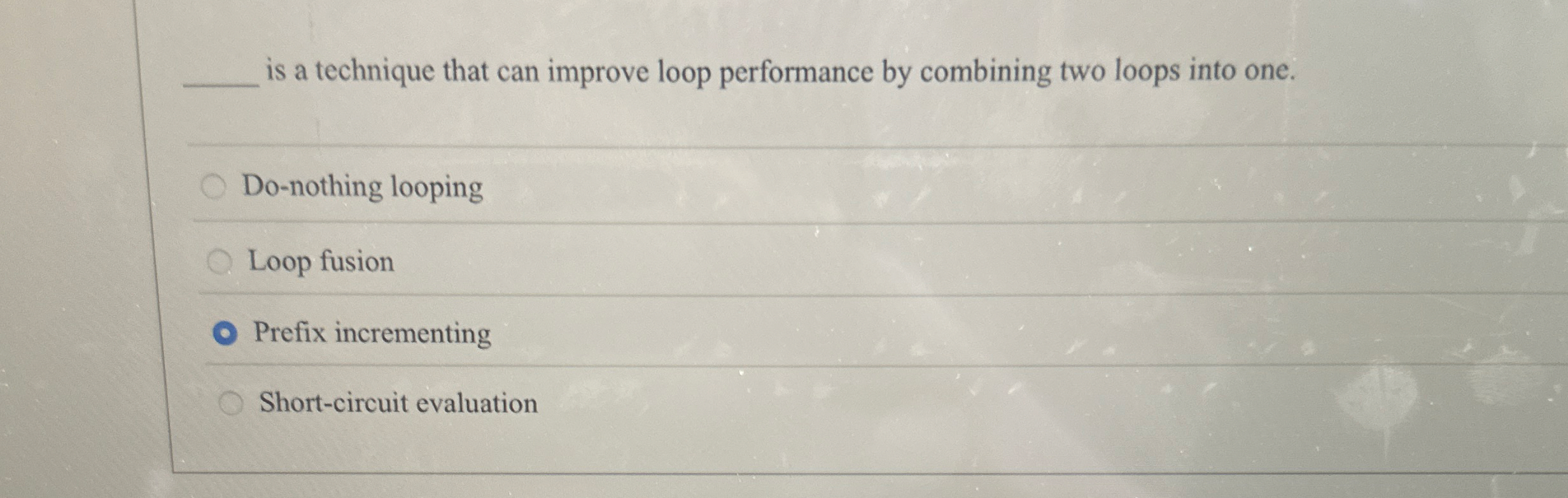 is a technique that can improve loop performance