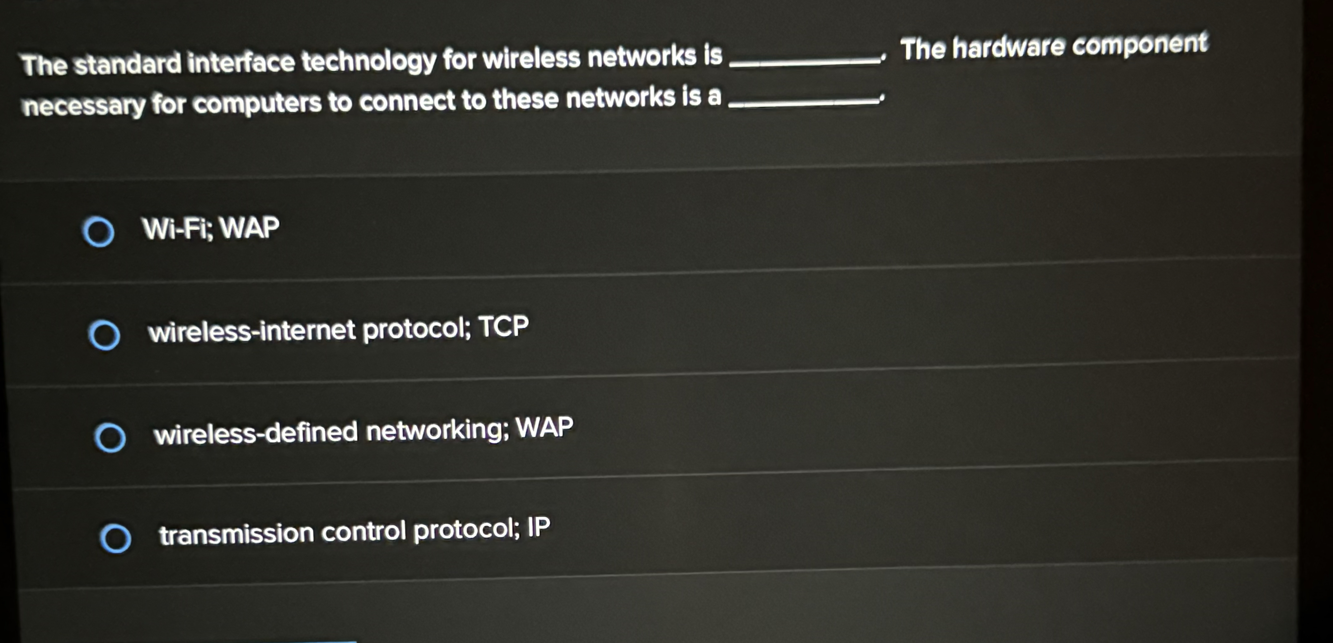 The standard interface technology for wireless