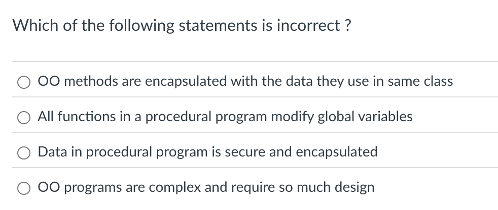 Which of the following statements is incorrect?