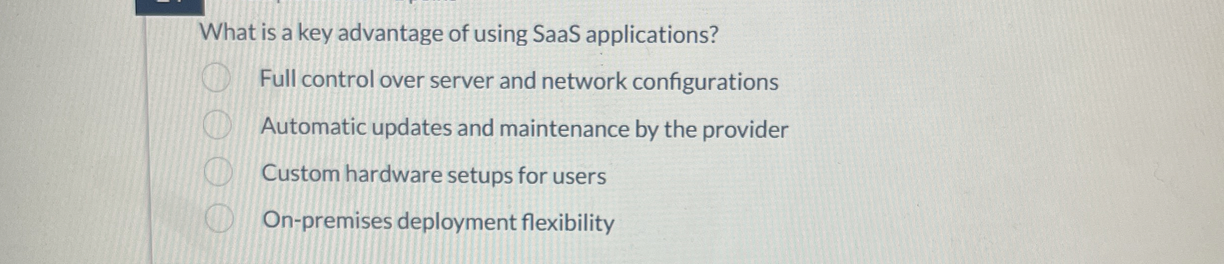What is a key advantage of using SaaS