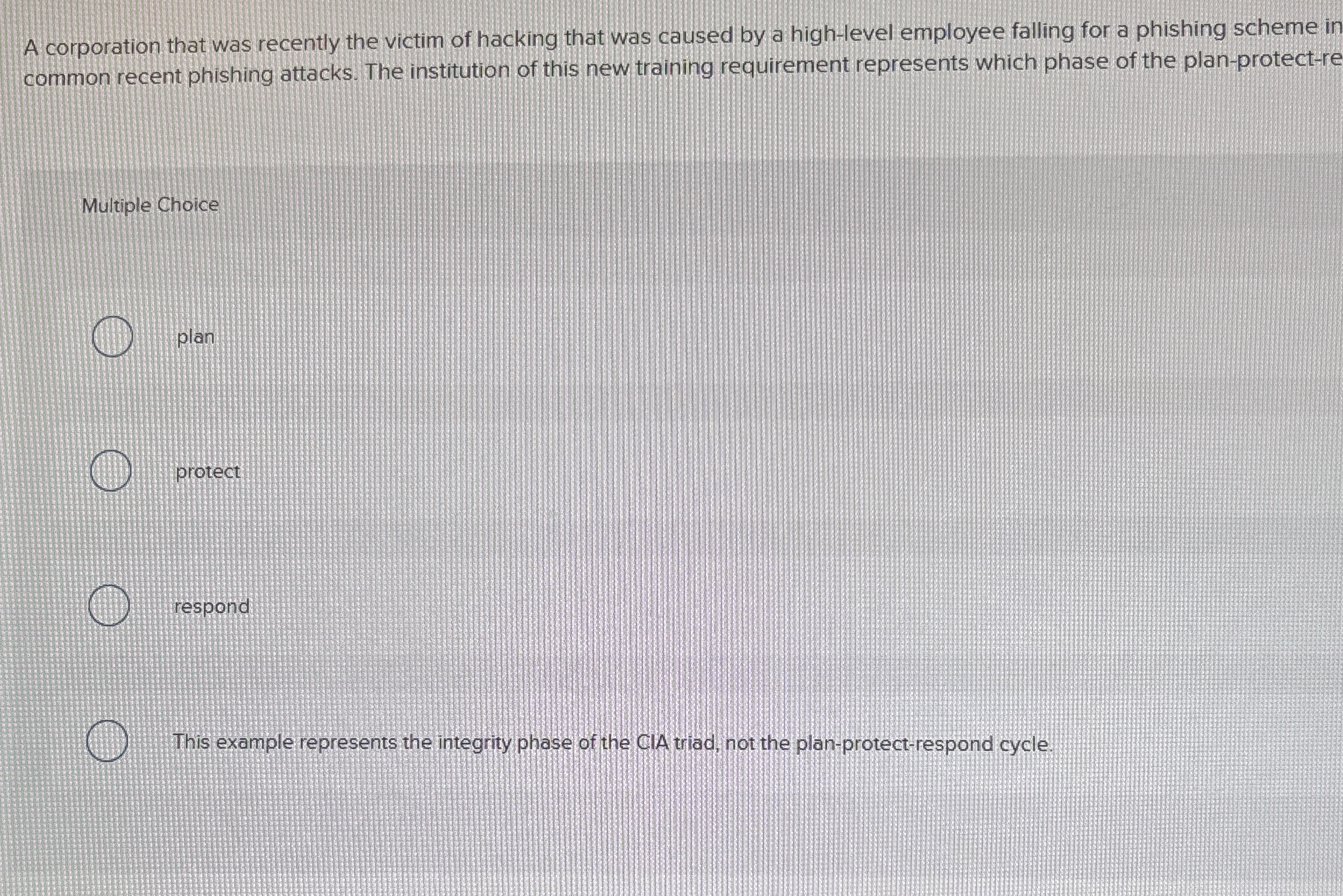 A corporation that was recently the victim of