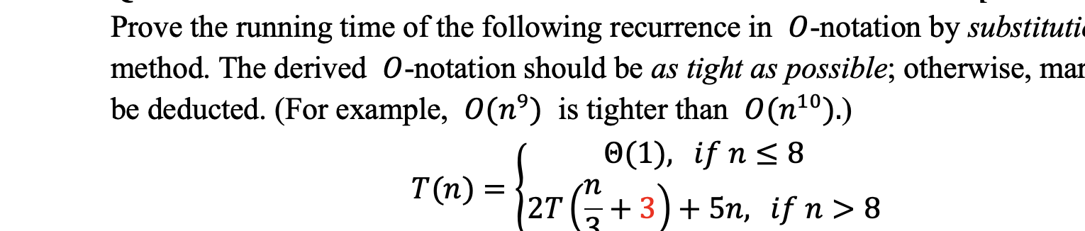 Prove the running time of the following