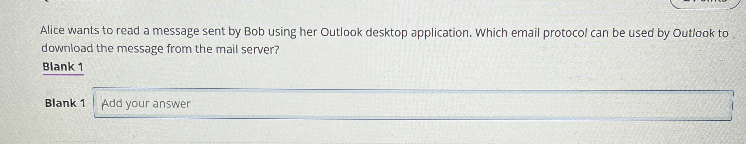 Alice wants to read a message sent by Bob using