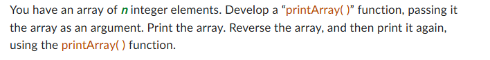 C + + You have an array of n integer elements.