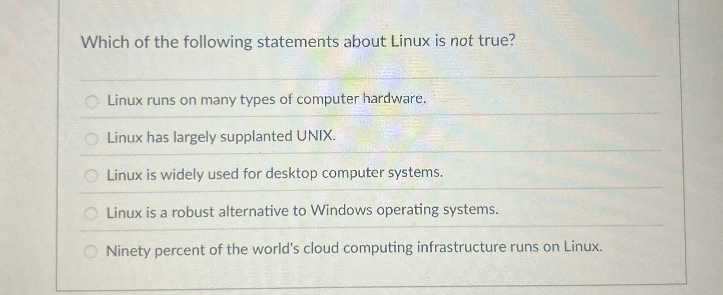 Which of the following statements about Linux is