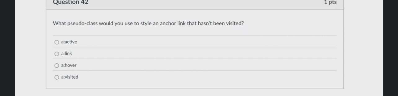 What pseudo - class would you use to style an