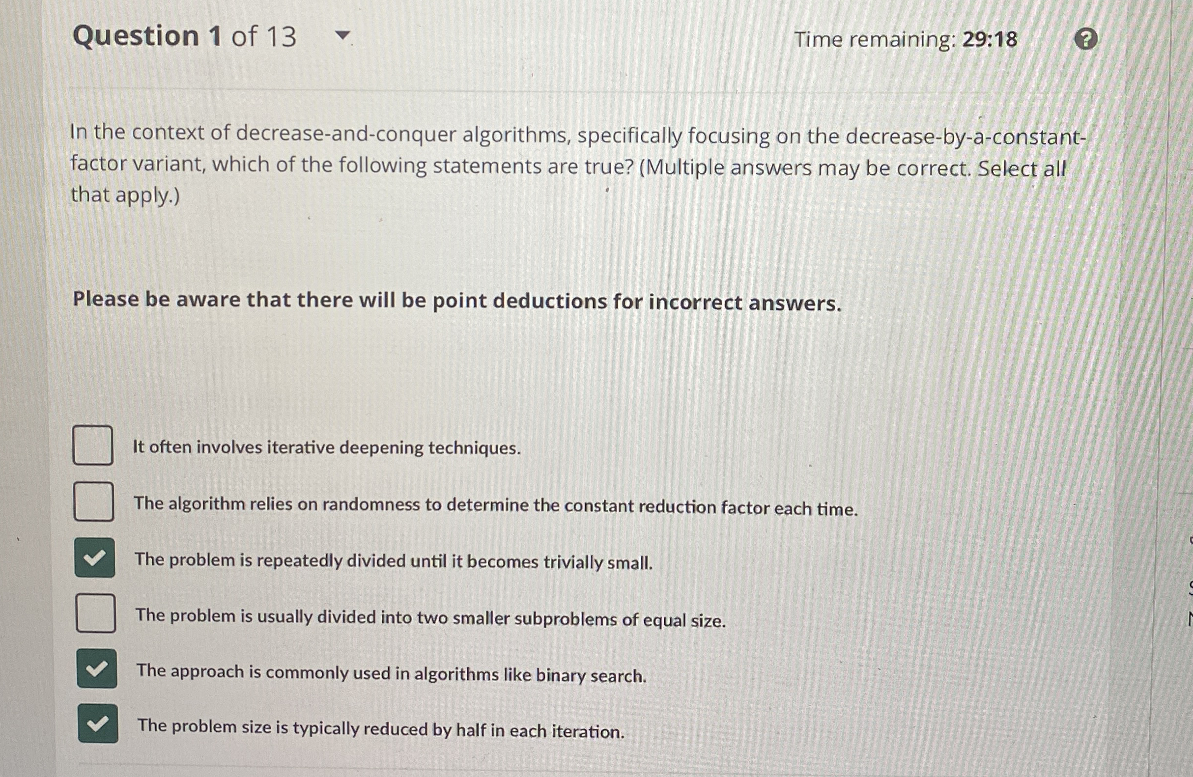Question 1 of 1 3 Time remaining: 2 9 : 1 8 In