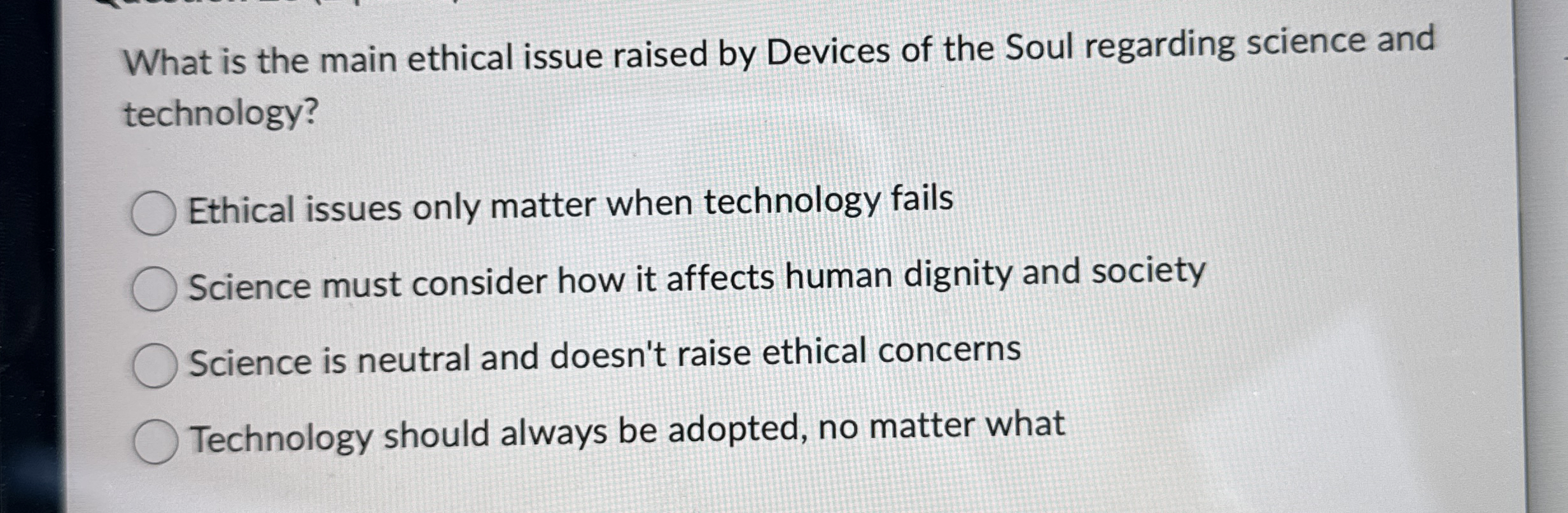 What is the main ethical issue raised by Devices