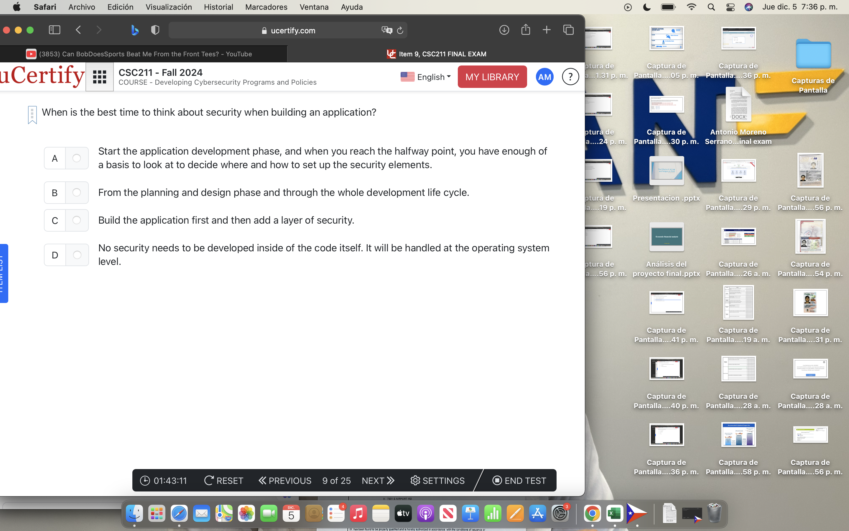 When is the best time to think about security