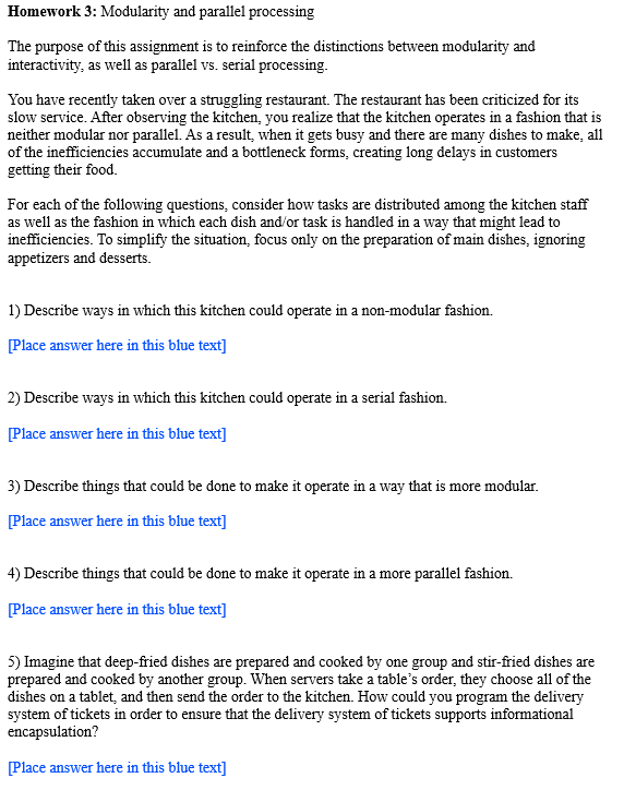 Homework 3 : Modularity and parallel processing