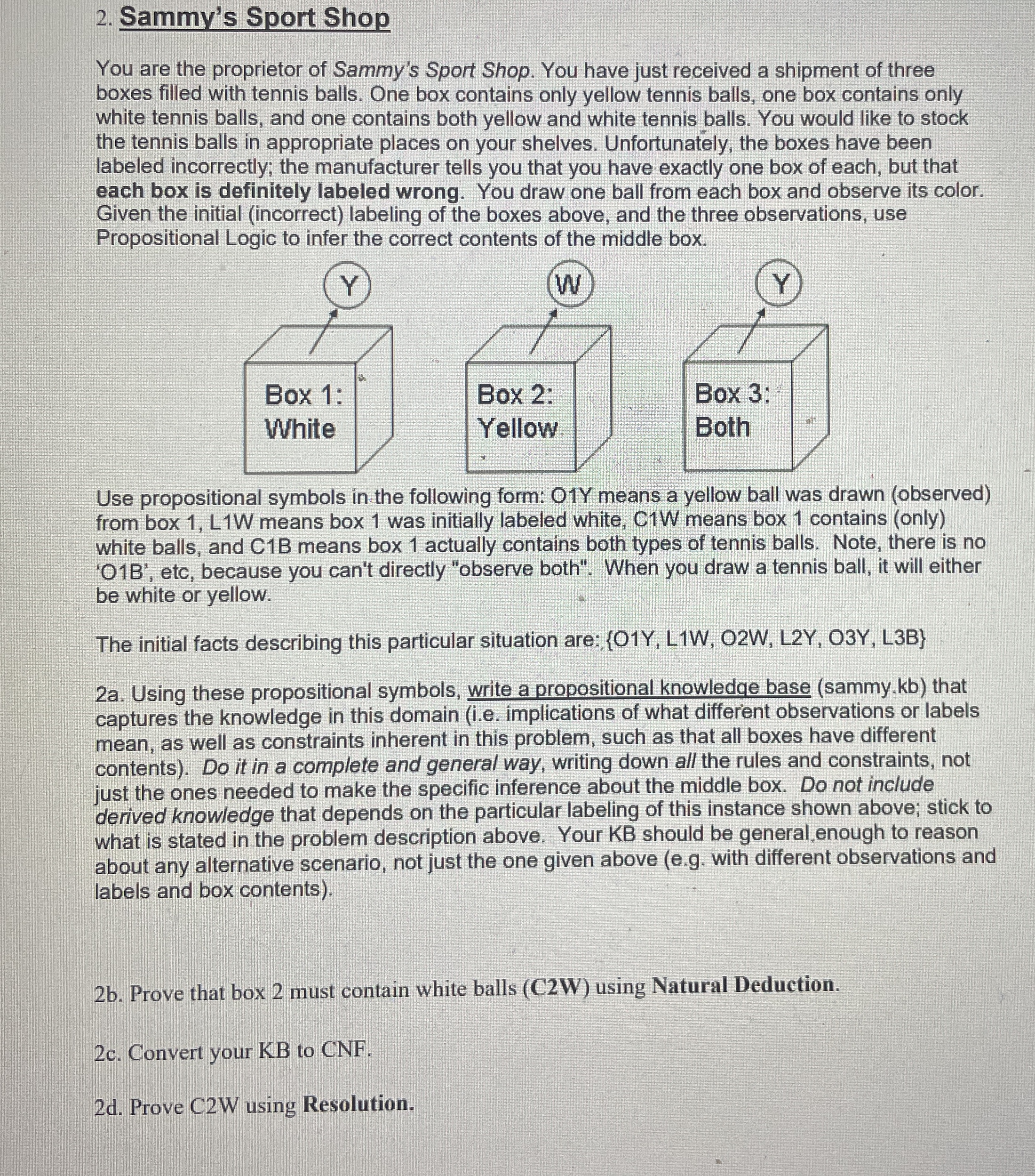 Sammy's Sport Shop You are the proprietor of