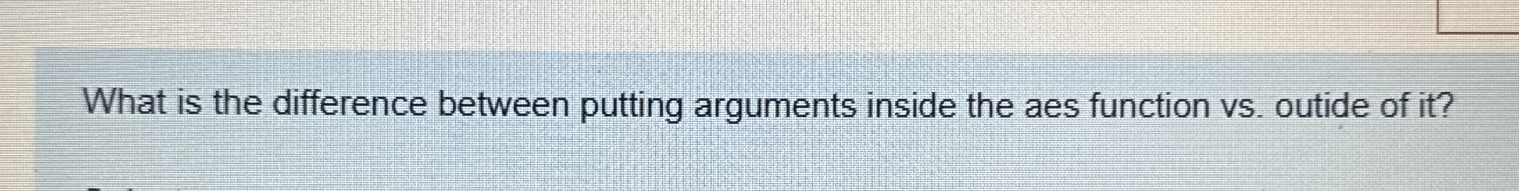 What is the difference between putting arguments