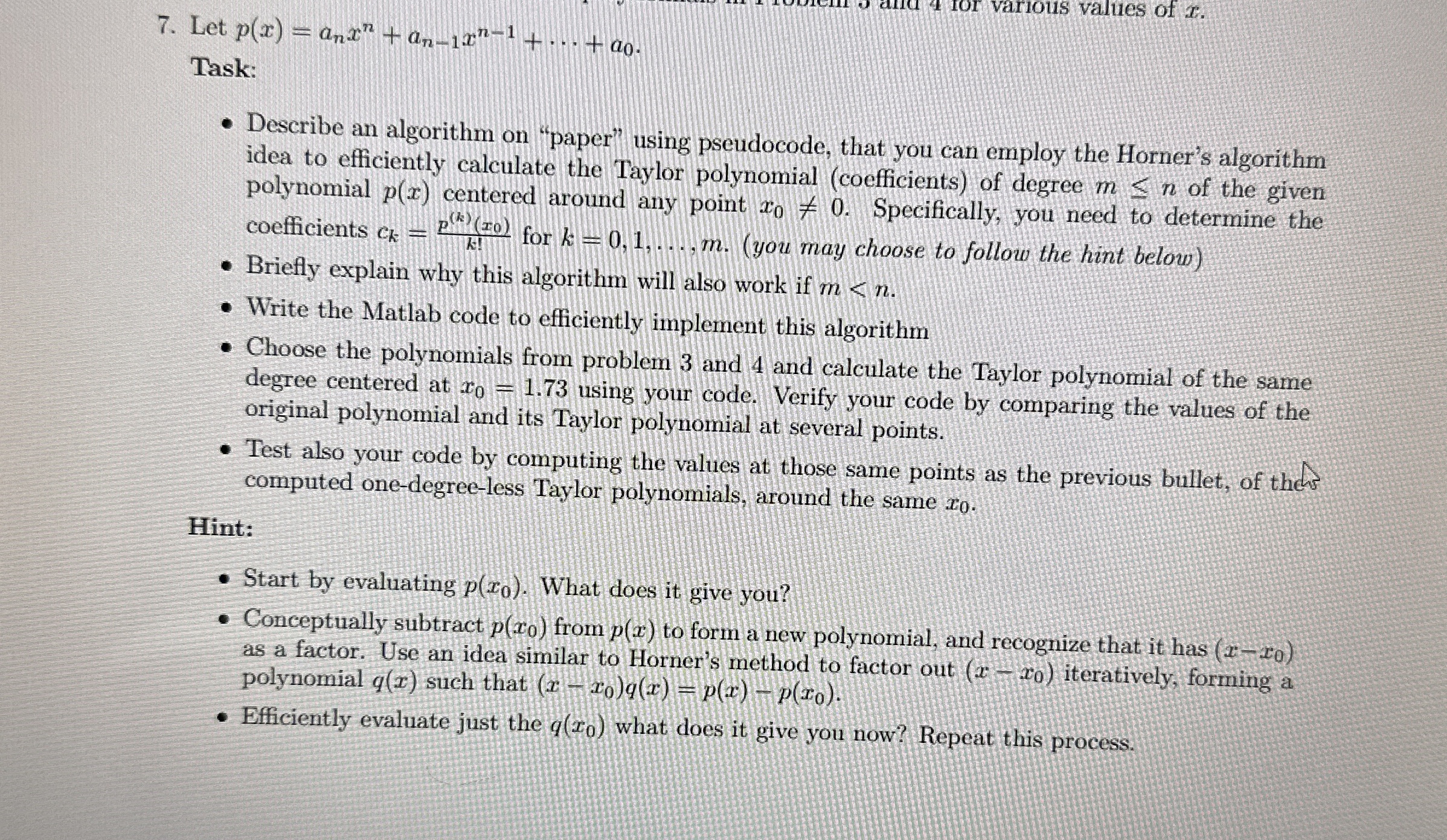 Let p ( x ) = a n x n + a n - 1 x n - 1 + cdots +