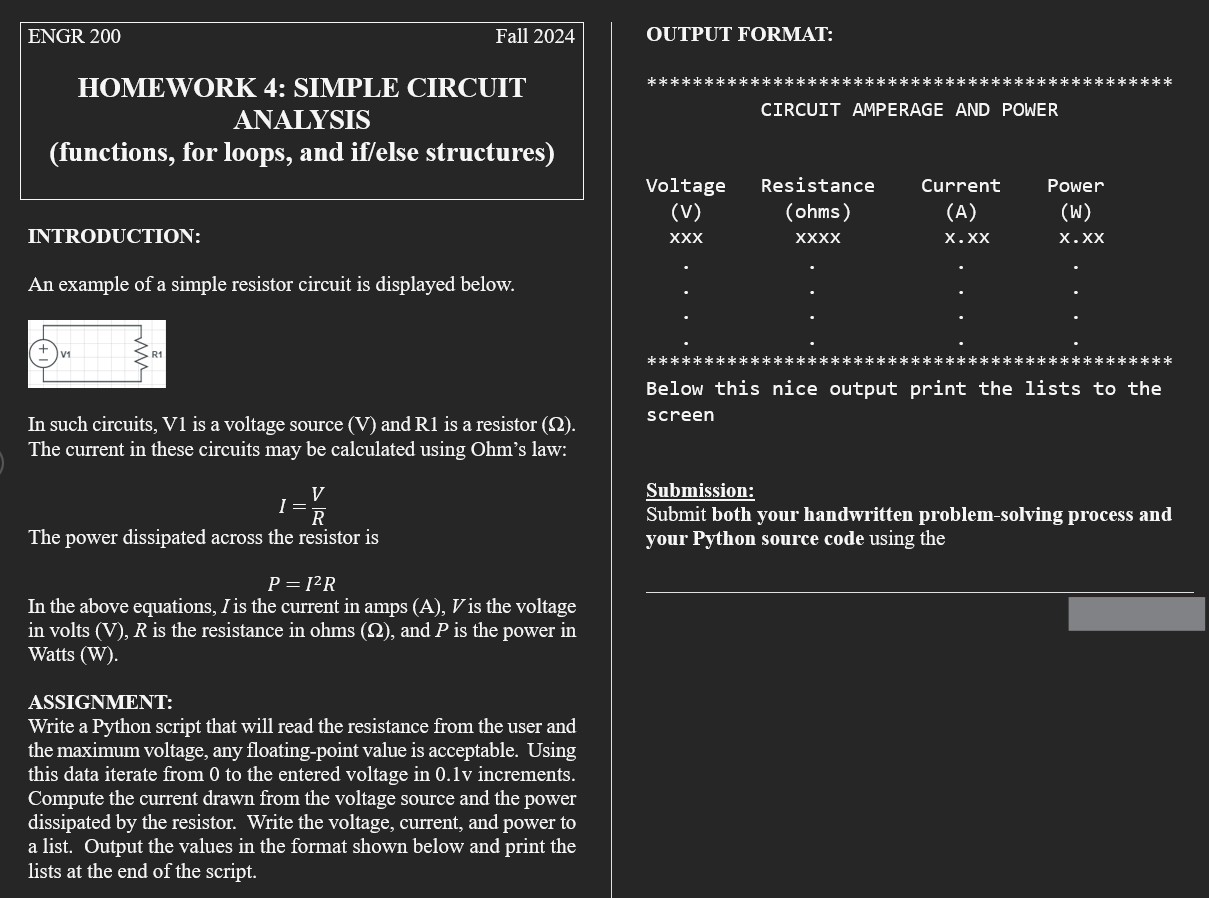 Write a Python script that will read the