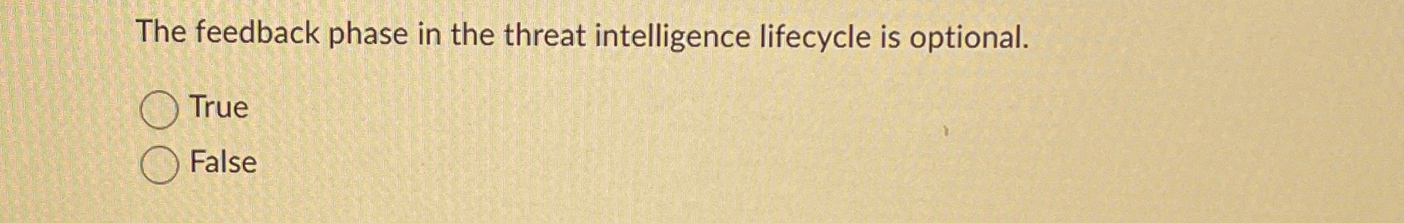 The feedback phase in the threat intelligence