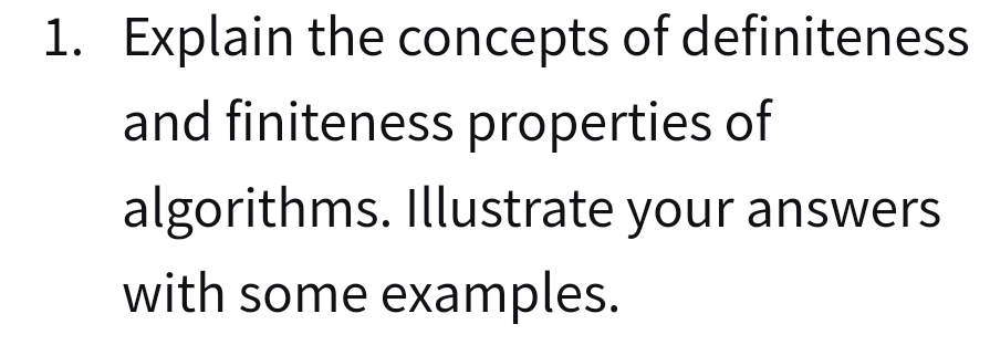 Explain the concepts of definiteness and