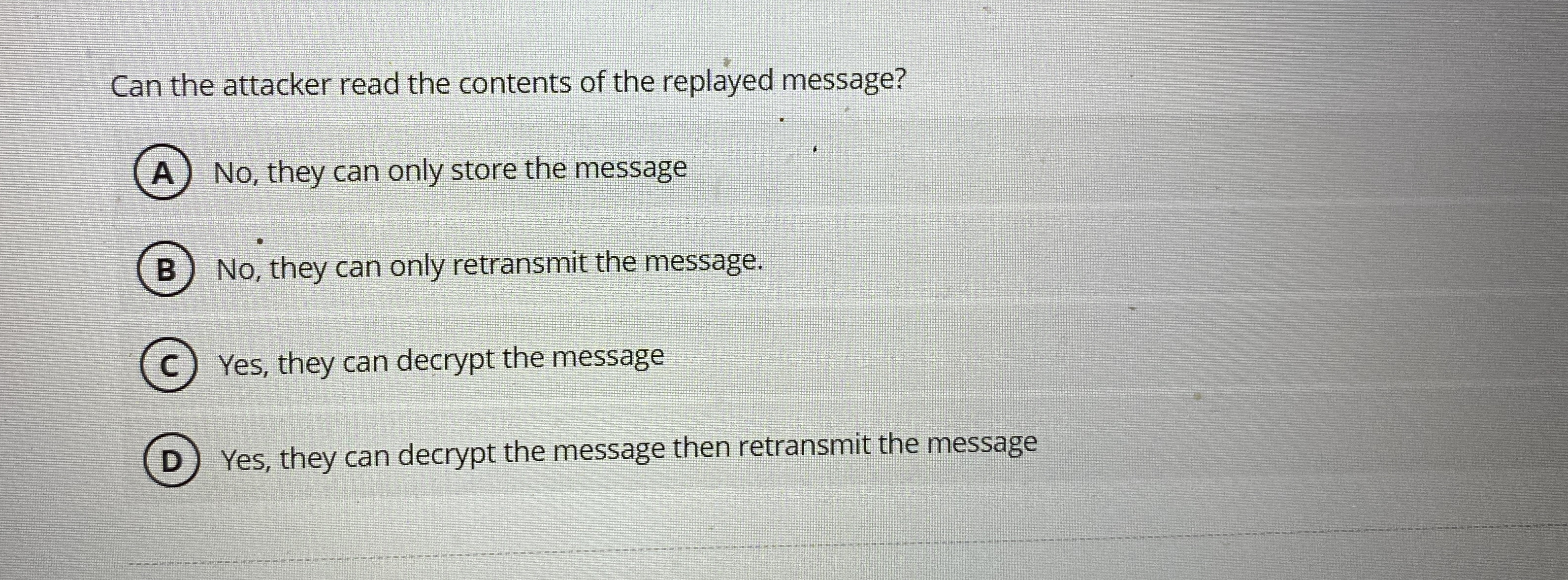 Can the attacker read the contents of the