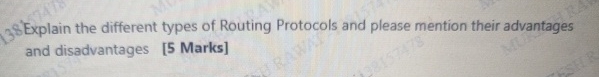 Explain the different types of Routing Protocols