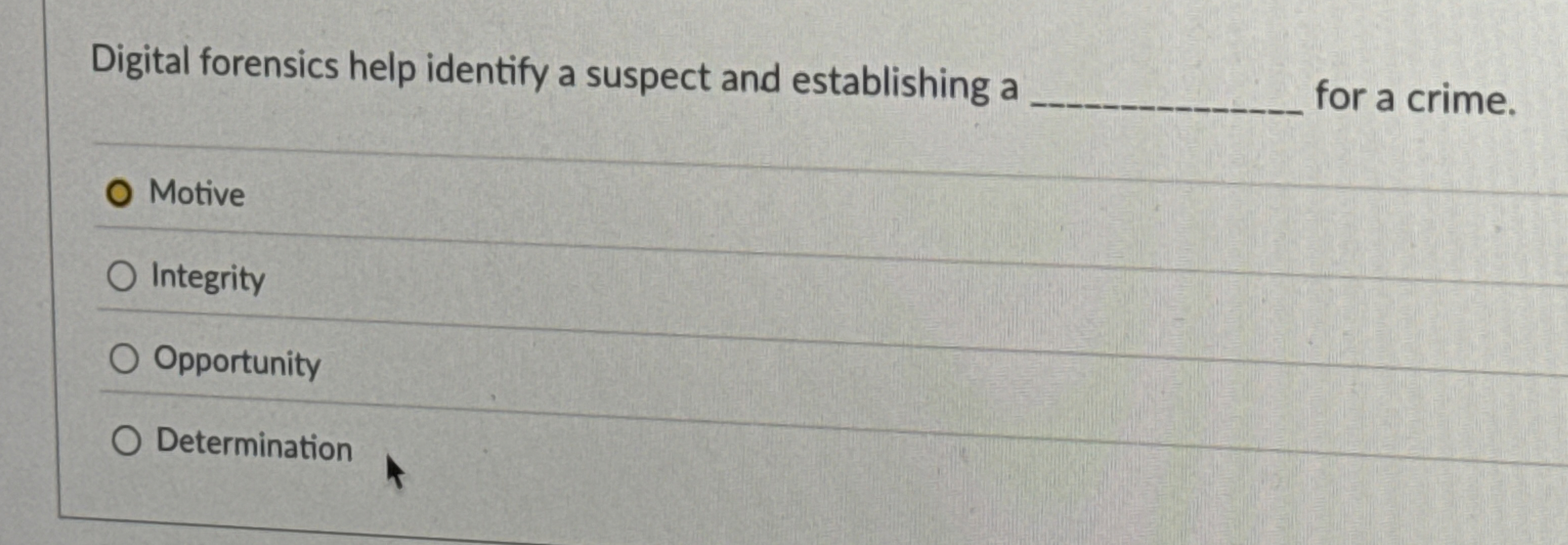 Digital forensics help identify a suspect and
