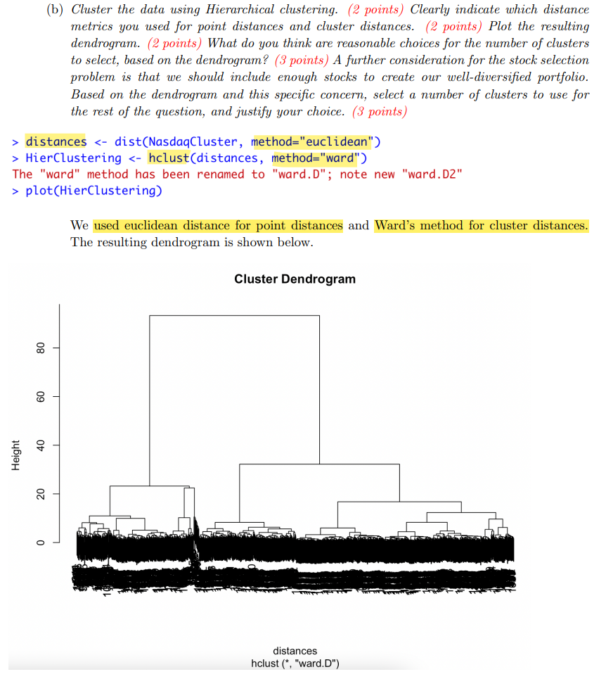 R: using Hierarchical clustering. Based on the